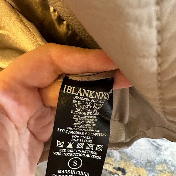 Blank NYC Beige leather jacket size S - Picture 4 of 4